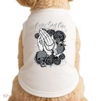 Only God Can Judge Me Chicano Graphic Art Doggie Tank thumb 0