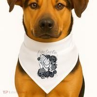 Only God Can Judge Me Chicano Graphic Art USA-Made Doggie Bandana thumb 1