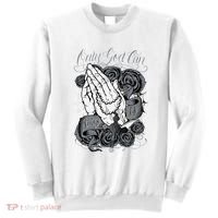 Only God Can Judge Me Chicano Graphic Art Sweatshirt thumb 0