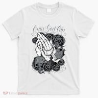 Only God Can Judge Me Chicano Graphic Art T-Shirt thumb 0