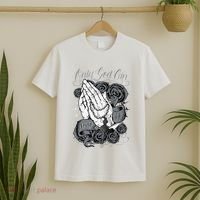 Only God Can Judge Me Chicano Graphic Art T-Shirt thumb 2