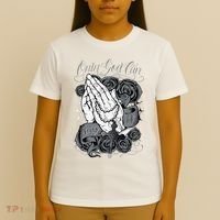 Only God Can Judge Me Chicano Graphic Art T-Shirt thumb 4