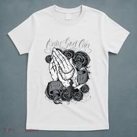 Only God Can Judge Me Chicano Graphic Art T-Shirt thumb 5