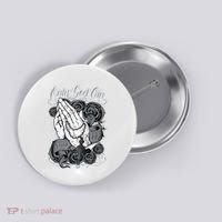 Only God Can Judge Me Chicano Graphic Art Button thumb 0