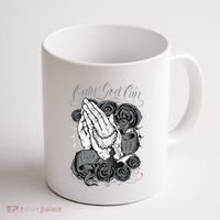 Only God Can Judge Me Chicano Graphic Art Coffee Mug thumb 1