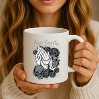 Only God Can Judge Me Chicano Graphic Art Coffee Mug thumb 3
