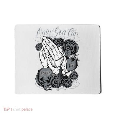 Only God Can Judge Me Chicano Graphic Art Mousepad