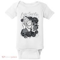 Only God Can Judge Me Chicano Graphic Art Baby Bodysuit thumb 0