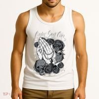 Only God Can Judge Me Chicano Graphic Art Tank Top thumb 3