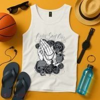 Only God Can Judge Me Chicano Graphic Art Tank Top thumb 4