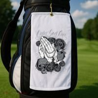 Only God Can Judge Me Chicano Graphic Art Golf Towel thumb 2