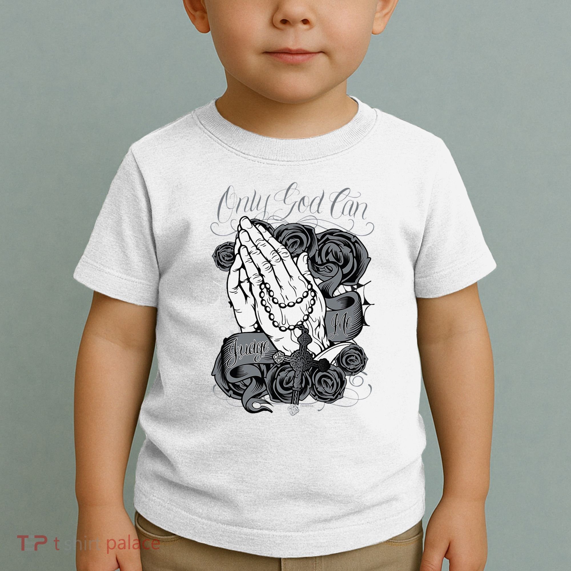 Only God Can Judge Me Chicano Graphic Art Toddler T-Shirt