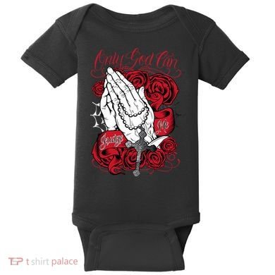 Only God Can Judge Me Red Baby Bodysuit