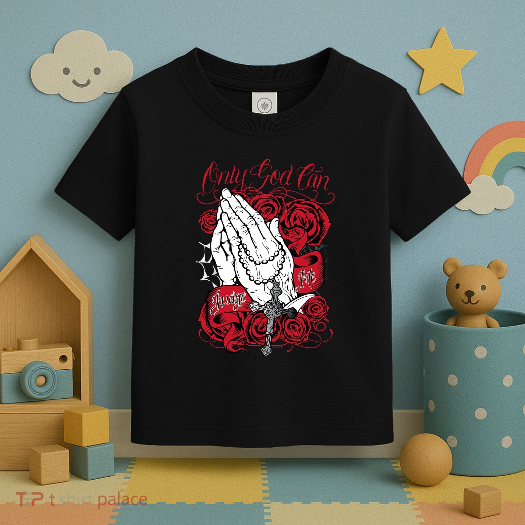 Only God Can Judge Me Red Toddler T-Shirt