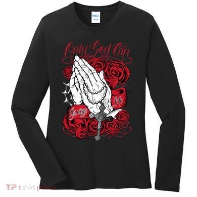 Only God Can Judge Me Red Women's Long Sleeve Shirt