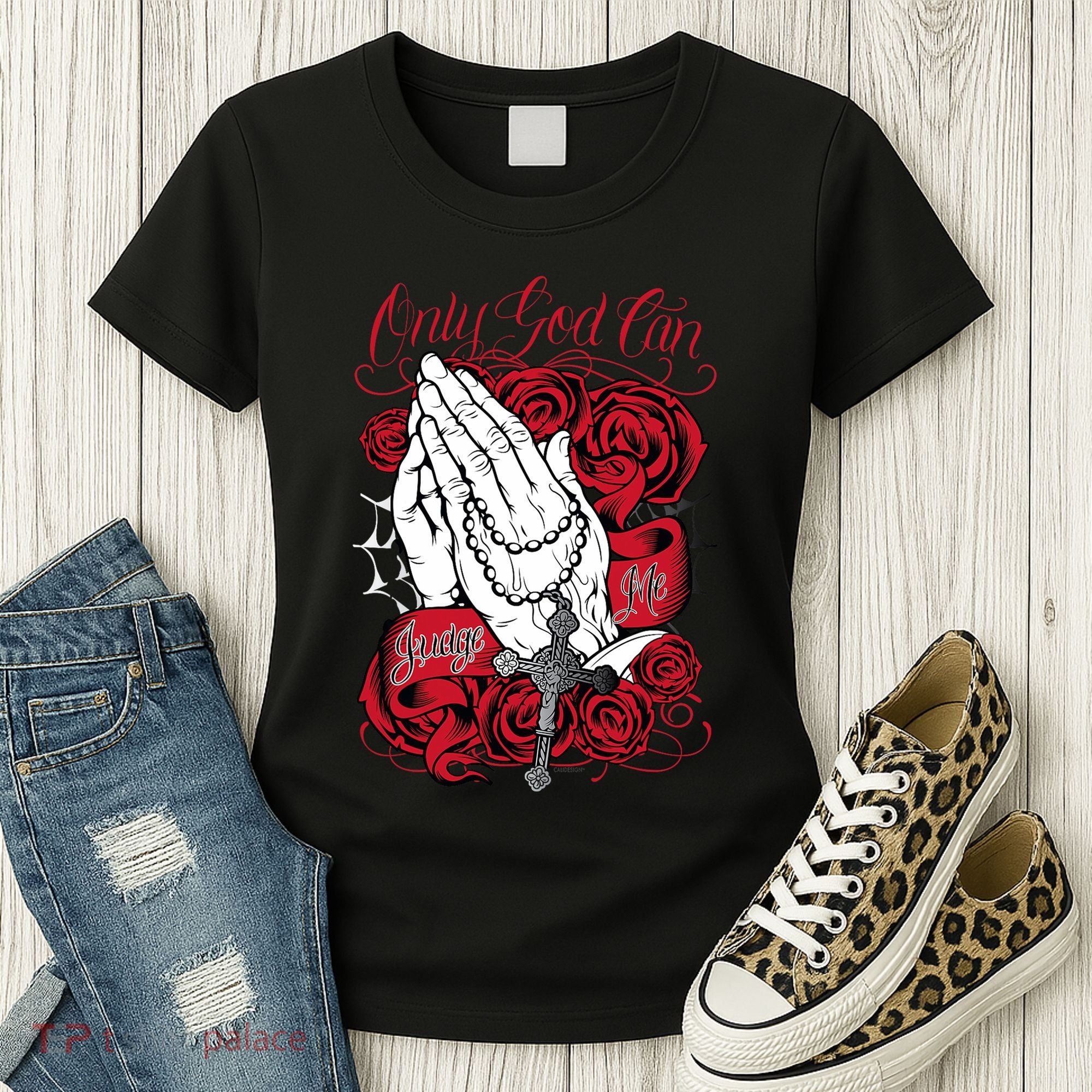 Only God Can Judge Me Red Women's T-Shirt