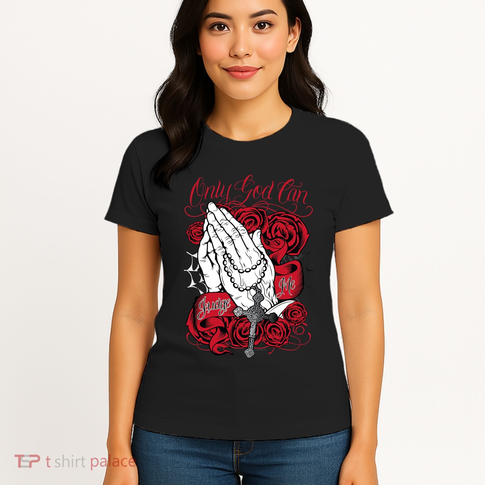 Only God Can Judge Me Red Women's T-Shirt