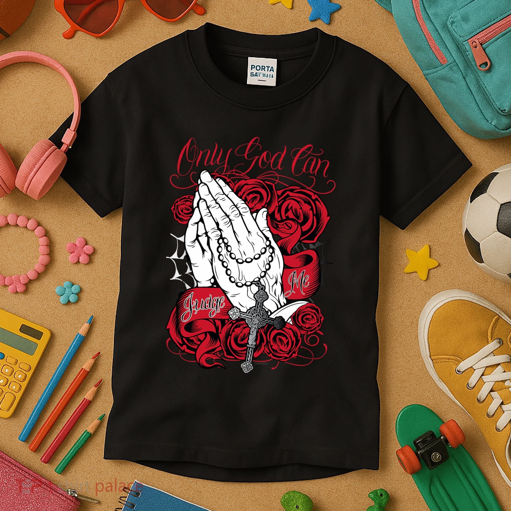 Only God Can Judge Me Red Kids T-Shirt