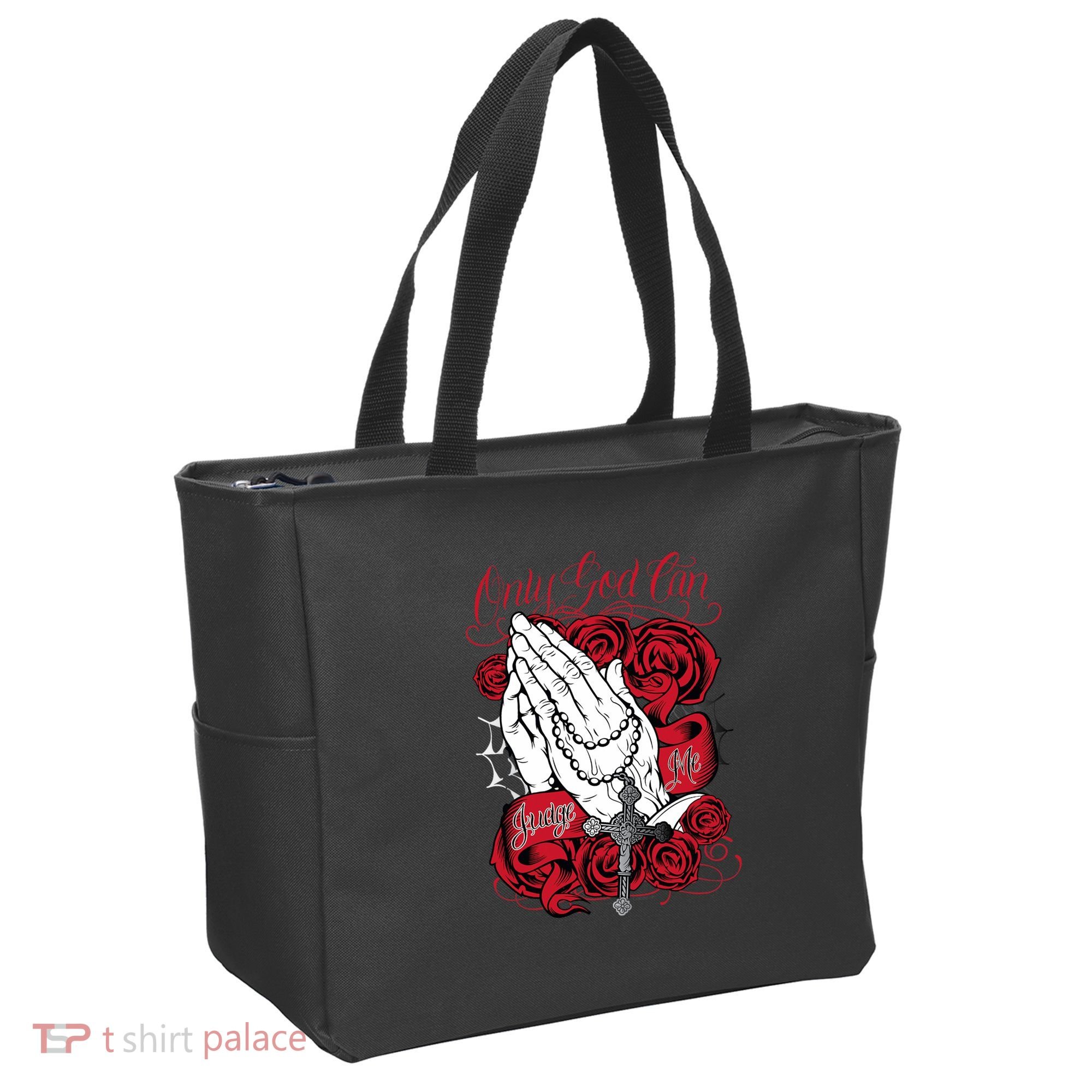 Only God Can Judge Me Red Tote Bag