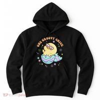 One Groovy Chick Funny Cute Baby Chicken Hoodie thumb 0