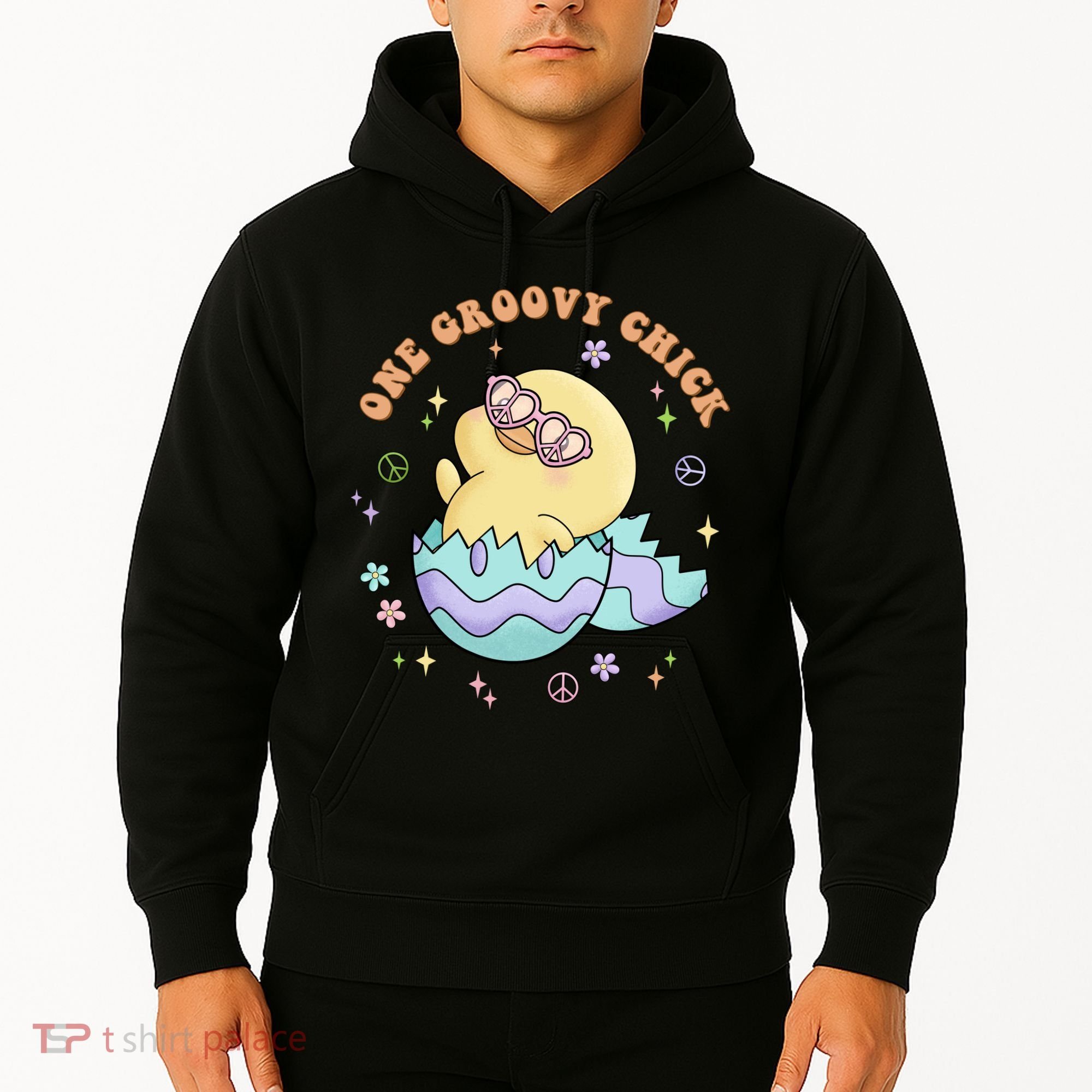 One Groovy Chick Funny Cute Baby Chicken Hoodie