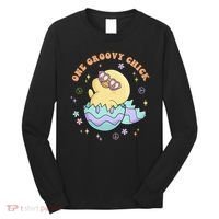 One Groovy Chick Funny Cute Baby Chicken Long Sleeve Shirt thumb 0