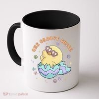 One Groovy Chick Funny Cute Baby Chicken Coffee Mug thumb 0