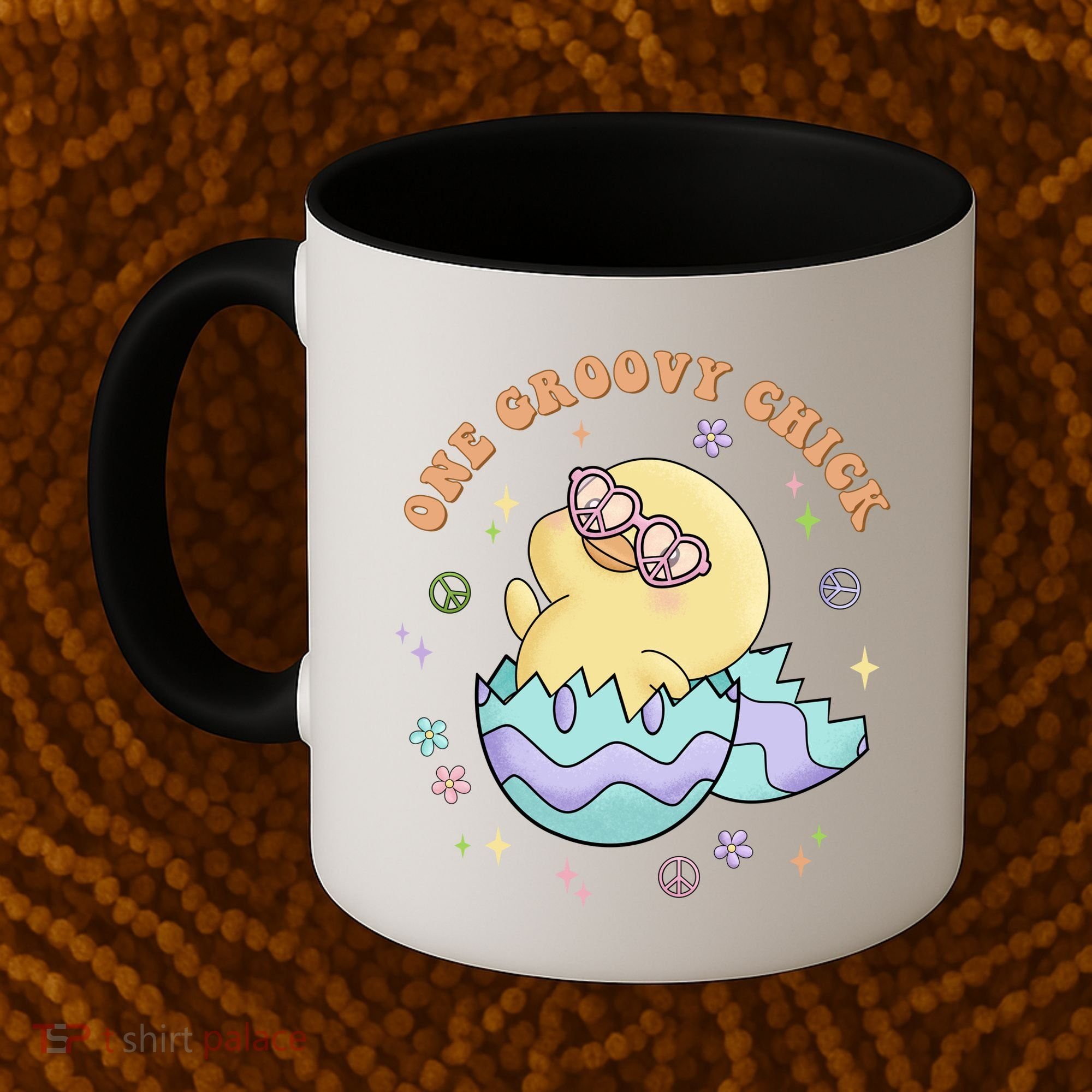 One Groovy Chick Funny Cute Baby Chicken Coffee Mug