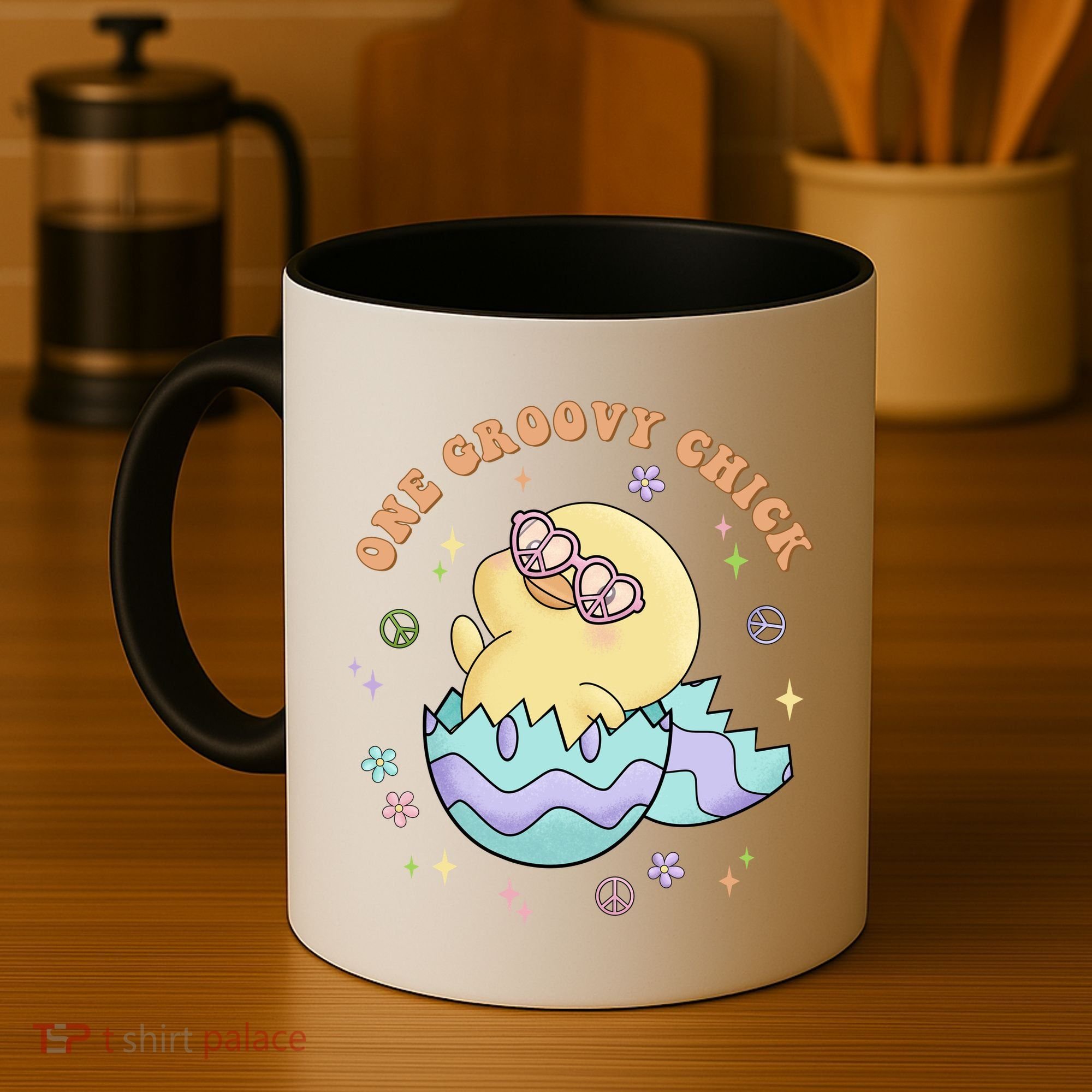 One Groovy Chick Funny Cute Baby Chicken Coffee Mug