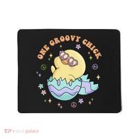 One Groovy Chick Funny Cute Baby Chicken Mousepad thumb 0