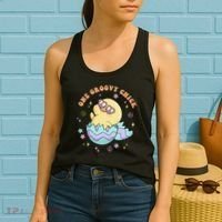 One Groovy Chick Funny Cute Baby Chicken Women's Tank Top thumb 2