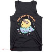 One Groovy Chick Funny Cute Baby Chicken Tank Top thumb 0