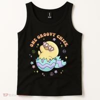 One Groovy Chick Funny Cute Baby Chicken Tank Top thumb 2