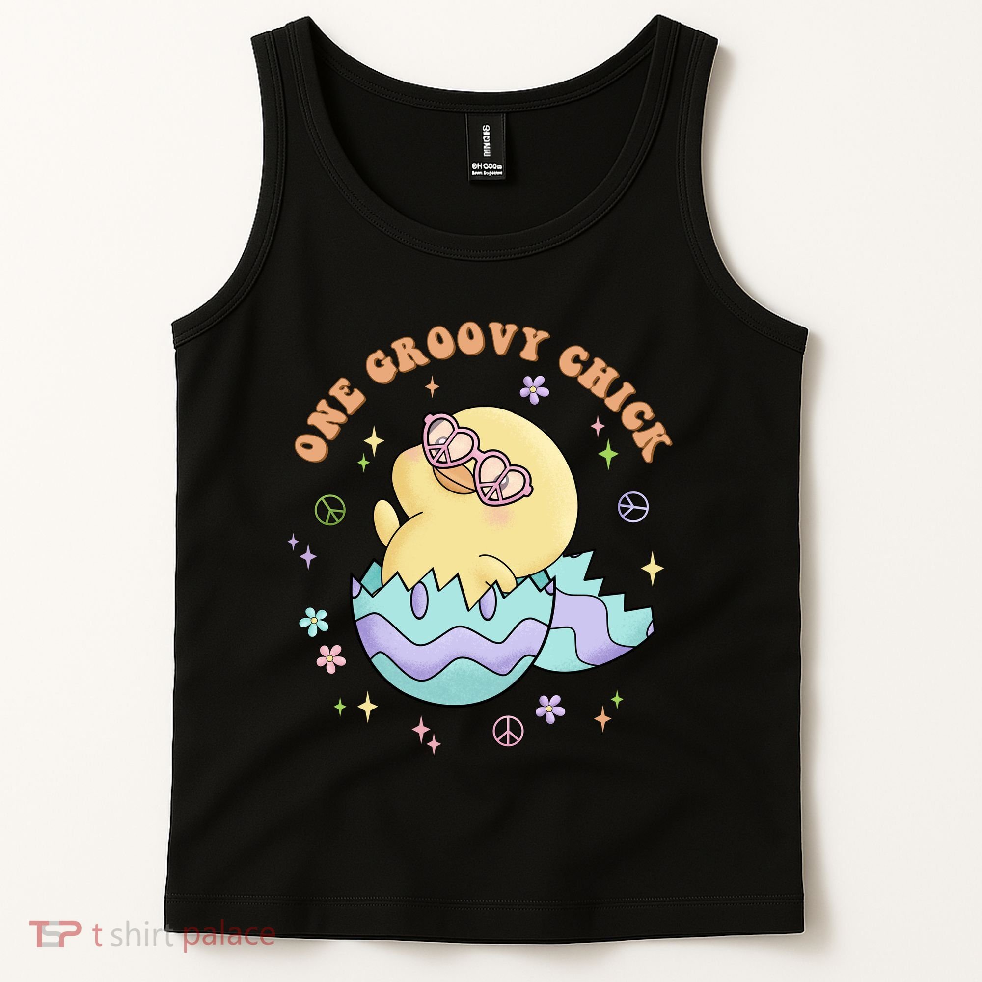 One Groovy Chick Funny Cute Baby Chicken Tank Top