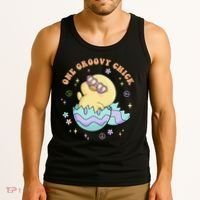 One Groovy Chick Funny Cute Baby Chicken Tank Top thumb 3