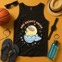 One Groovy Chick Funny Cute Baby Chicken Tank Top thumb 4