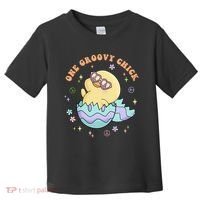One Groovy Chick Funny Cute Baby Chicken Toddler T-Shirt thumb 0