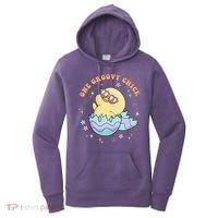 One Groovy Chick Funny Cute Baby Chicken Women's Hoodie thumb 0