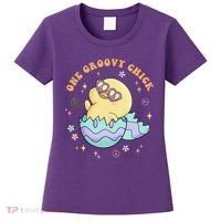 One Groovy Chick Funny Cute Baby Chicken Women's T-Shirt thumb 0