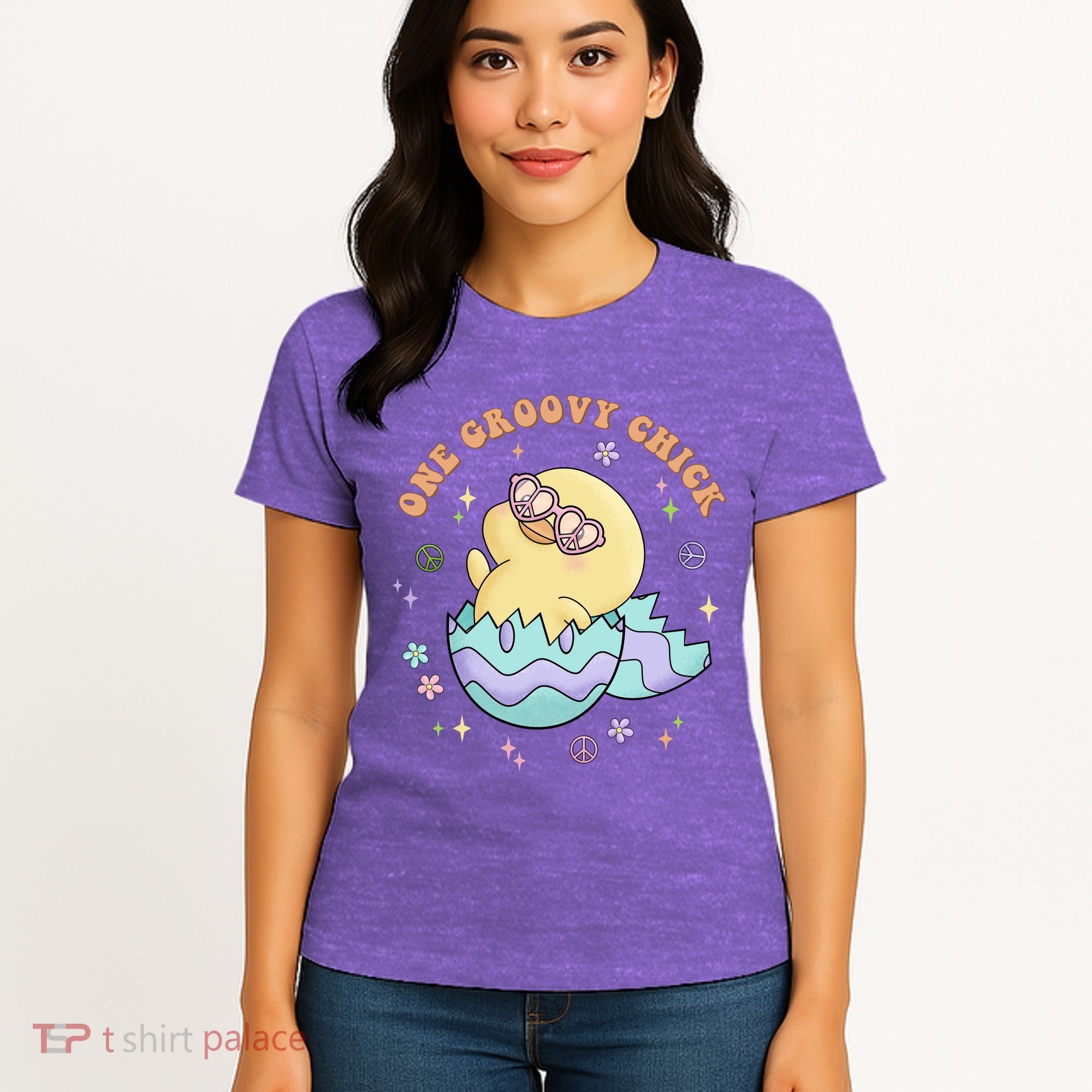 One Groovy Chick Funny Cute Baby Chicken Women's T-Shirt