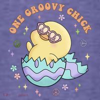 One Groovy Chick Funny Cute Baby Chicken Women's T-Shirt thumb 6