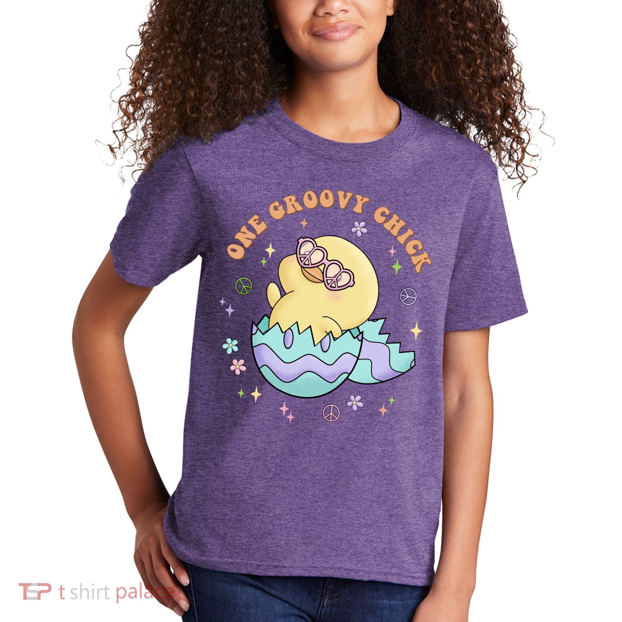 One Groovy Chick Funny Cute Baby Chicken Kids T-Shirt