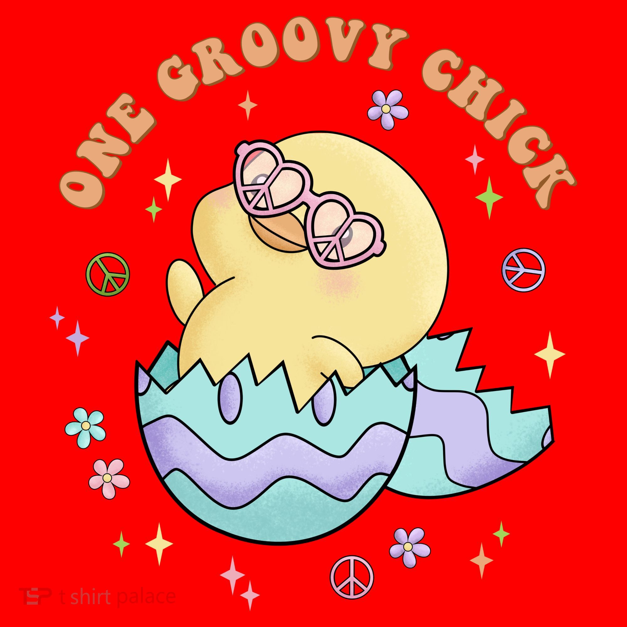 One Groovy Chick Funny Cute Baby Chicken Santa Hat