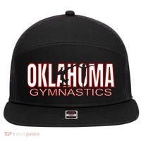 Oklahoma Gymnastics Competition Gymnast 7 Panel Mesh Trucker Snapback Hat thumb 0