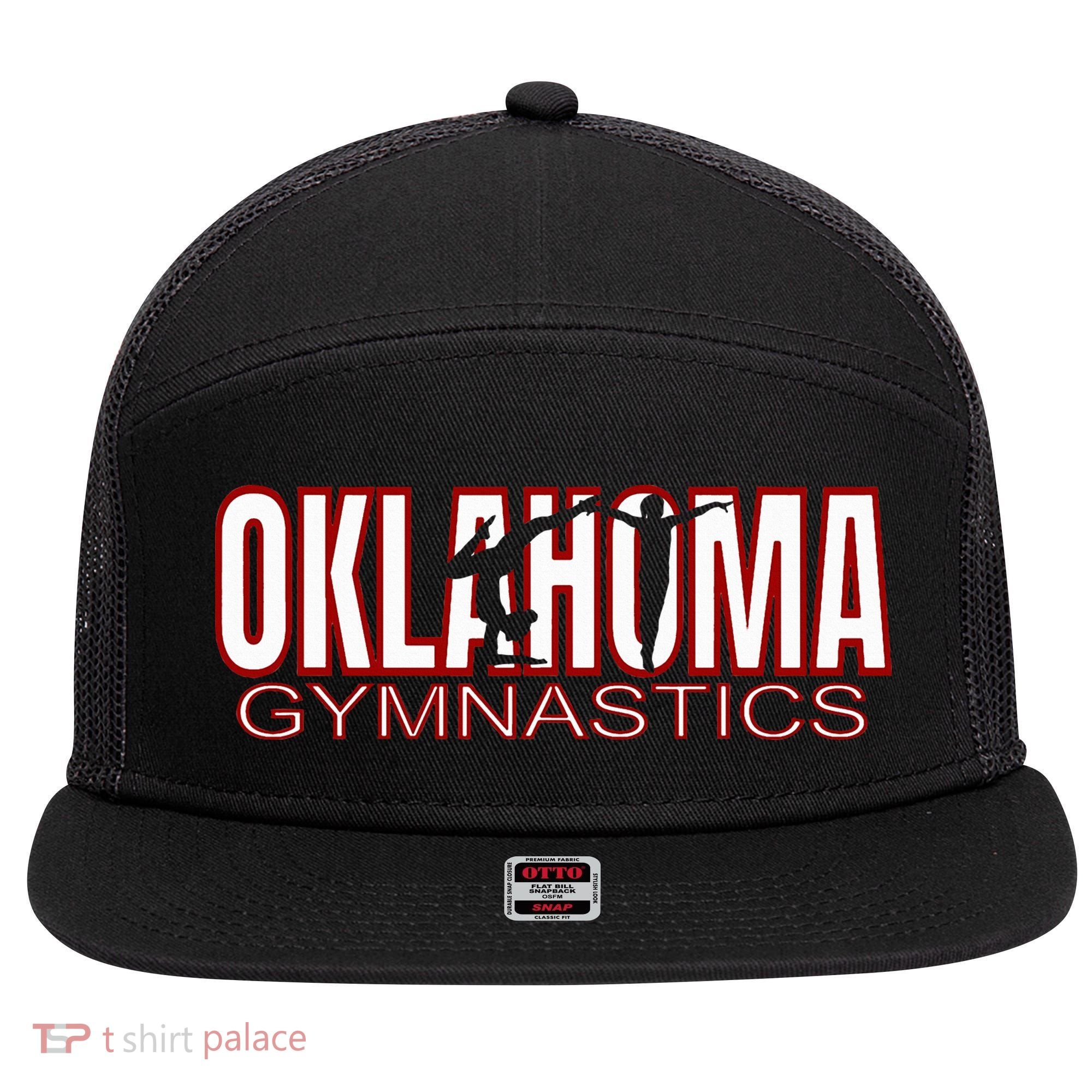 Oklahoma Gymnastics Competition Gymnast 7 Panel Mesh Trucker Snapback Hat