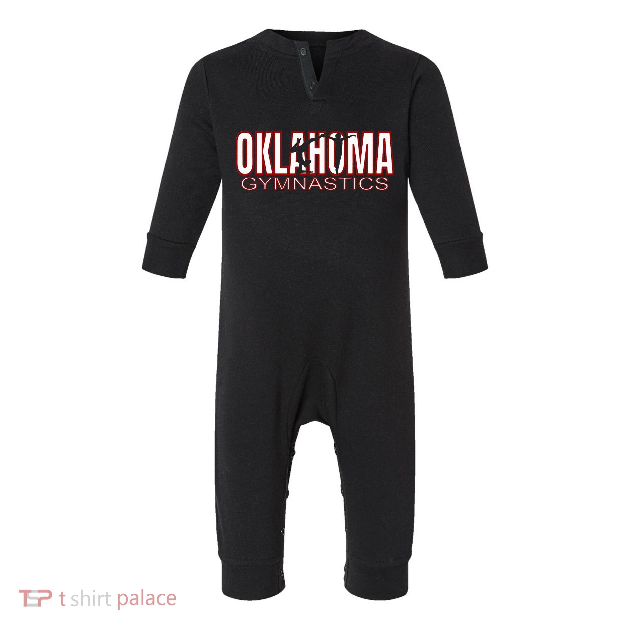 Oklahoma Gymnastics Competition Gymnast Infant Fleece One Piece