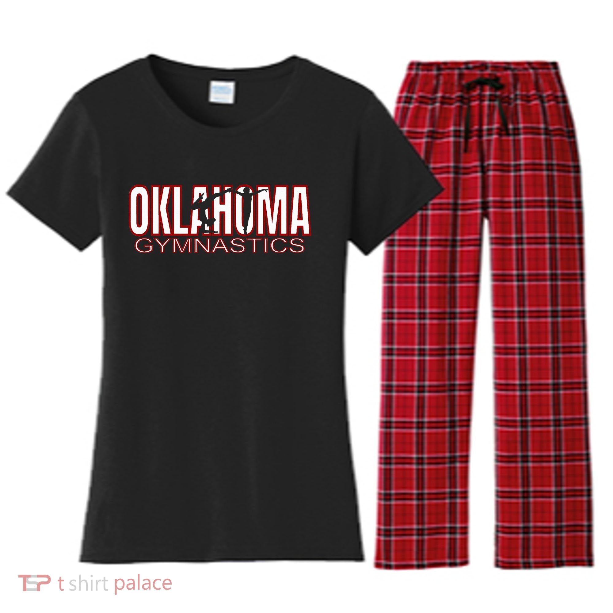 Oklahoma Gymnastics Competition Gymnast Women's Flannel Pajama Set