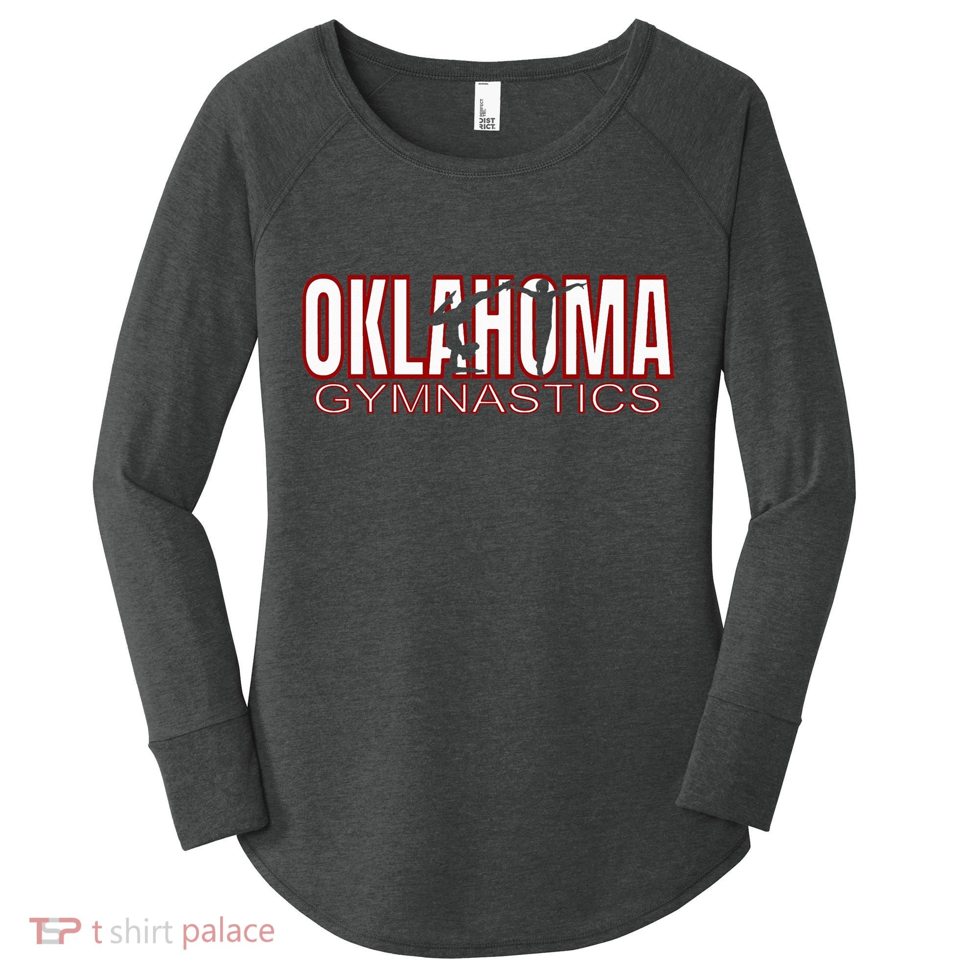 Oklahoma Gymnastics Competition Gymnast Women's Perfect Tri Tunic Long Sleeve Shirt