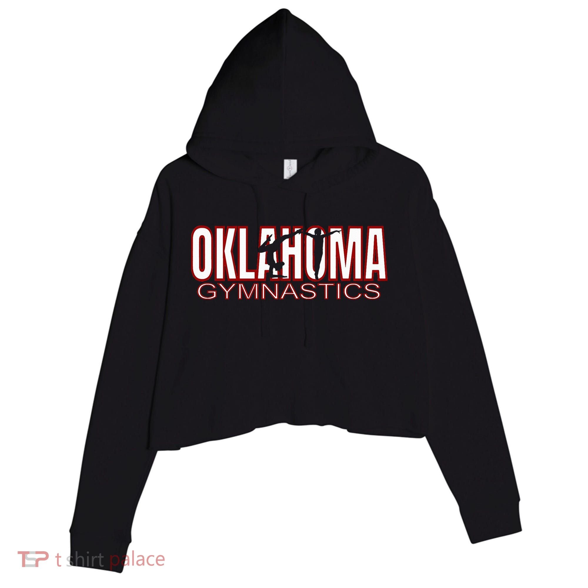 Oklahoma Gymnastics Competition Gymnast Crop Fleece Hoodie