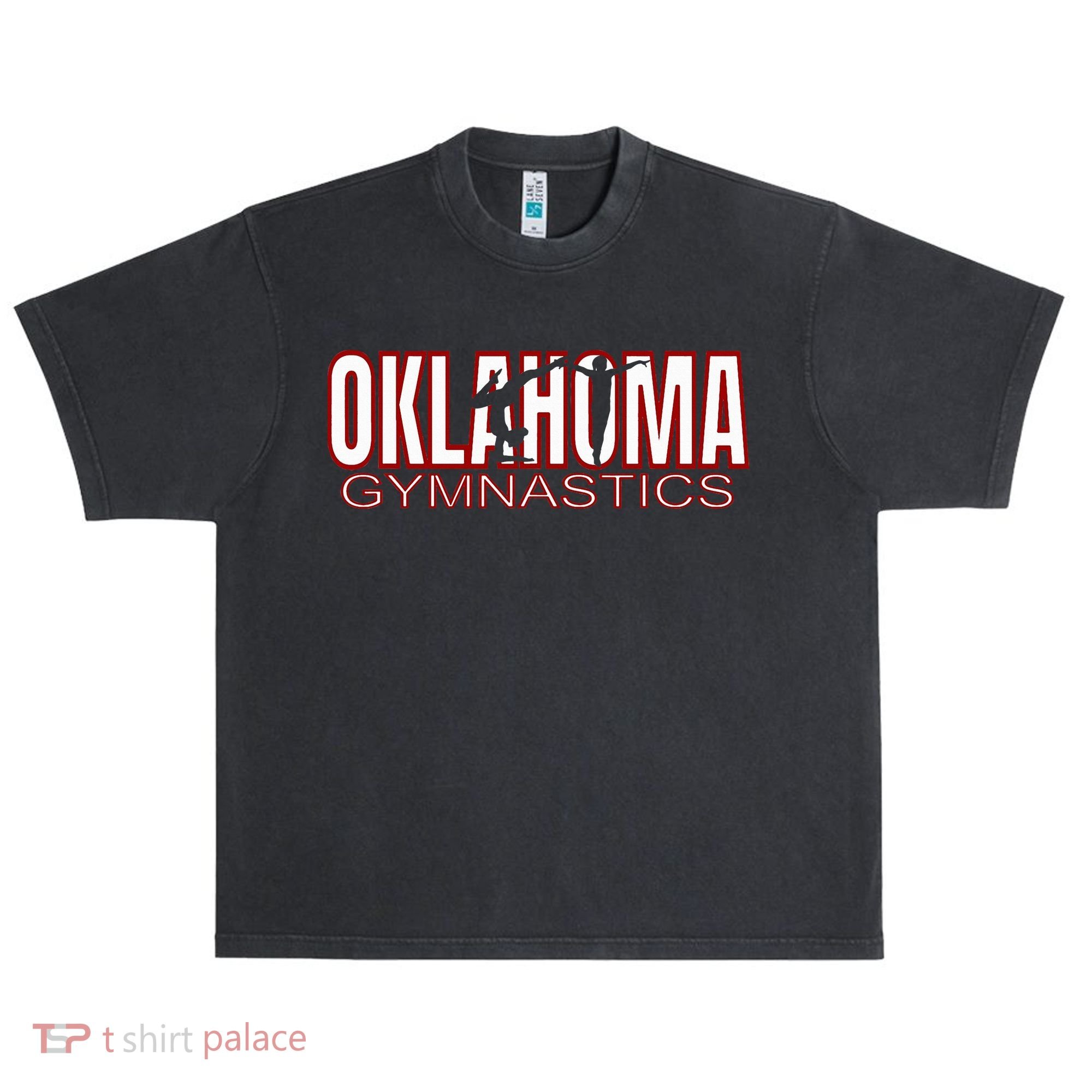 Oklahoma Gymnastics Competition Gymnast Urban Oversized Heavyweight T-Shirt